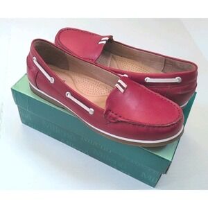 Mileno Womens 3 Points Support Red Boat Loafer Comfort Shoes - New Size 40 EU